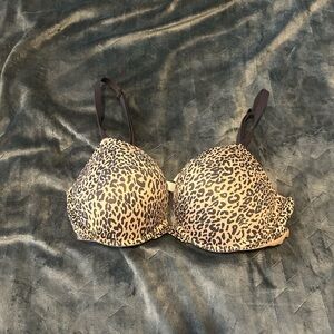 PINK Victoria's Secret Leopard Print push up Bra